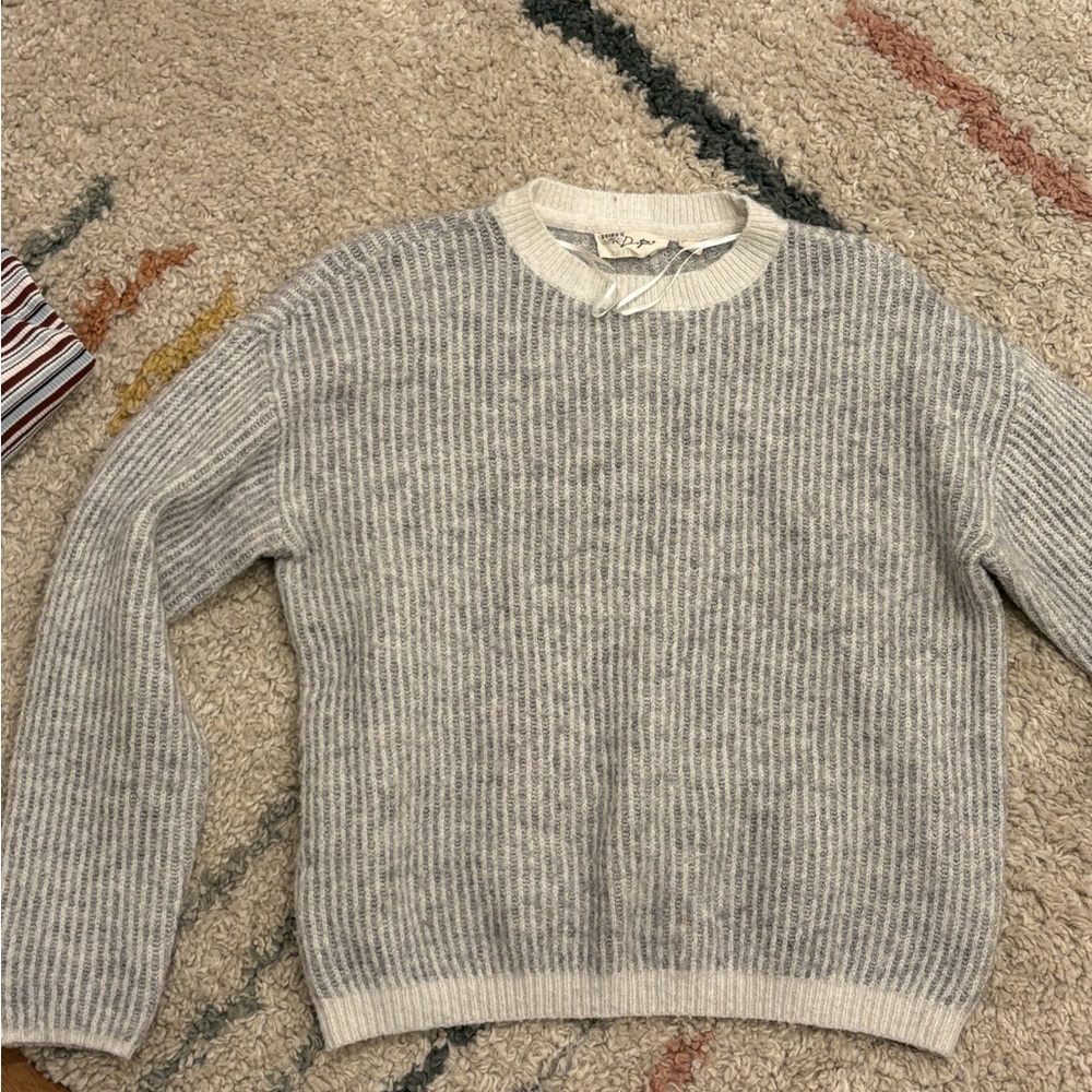 Gray Striped Sweater